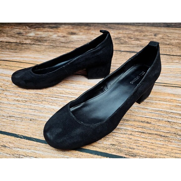 Call It Spring Womens 8 Black Faux Suede Pumps Heels - Picture 3 of 11